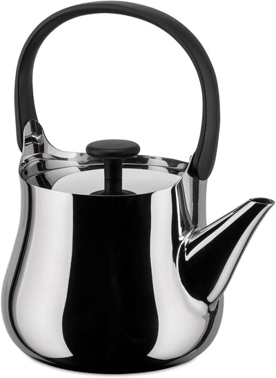 Alessi NF01 "Cha" Wasserkessel aus Edelstahl glänzend poliert, 90 cl, 3.7 x 16.5 x 4.3 cm