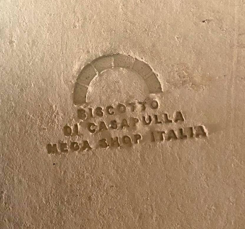 Megashopitalia Casapulla Keks aus Schamottestein für Pizza, Backofen, hergestellt in Italien (rund Ø