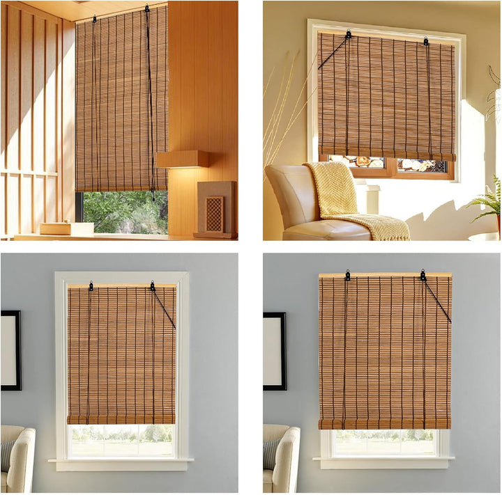 Cy.curtain bright Bambusrollo für den Innenbereich, Bambusvorhang für Balkon, Bambus-Rollo, zusammen