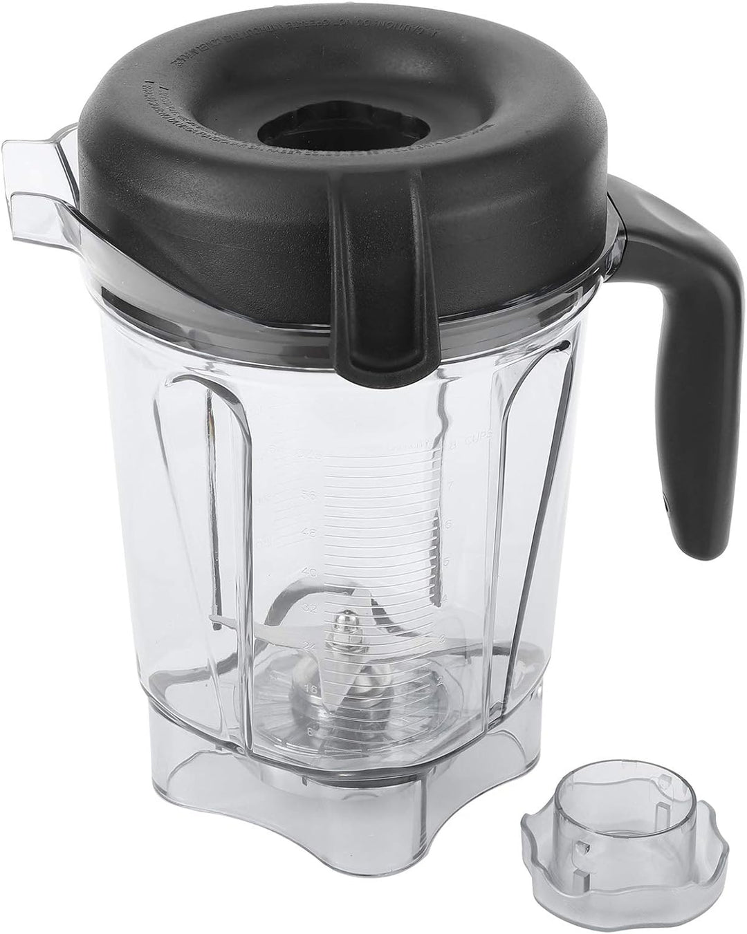 Tbest Mixerbehälter, Mixbecher, Transparenter Behälter für Küchenmixer mit Ersatzdeckel und Klinge,