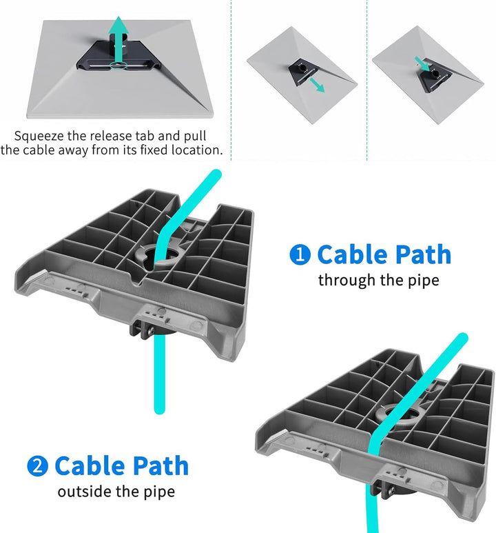Umelee Starlink Gen 3 Halterung, StarLink Gen 3 Rohradapter + Klammer, Starlink V3 Lange Wandhalteru
