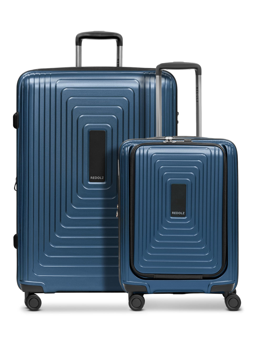 REDOLZ Hartschalen Koffer-Set 2-teilig Laptopfach L | 40 x 23 x 55 cm, 52 x 34 x 77 cm, Dehnfalte, P