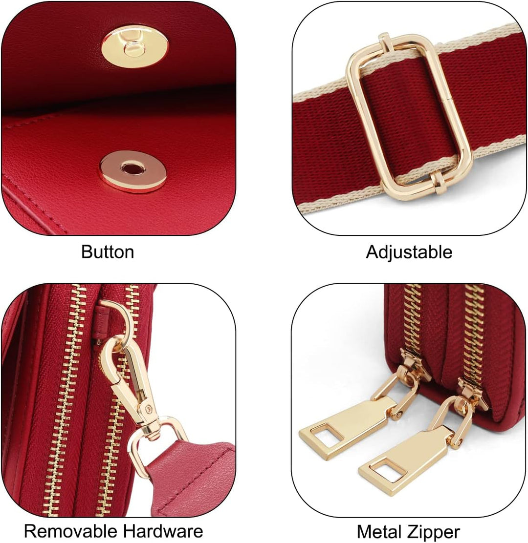 REETEE Handytasche Zum Umhängen Leder Damen Kleine Umhängetasche RFID Schutz Geldbörse Damen,Crossbo