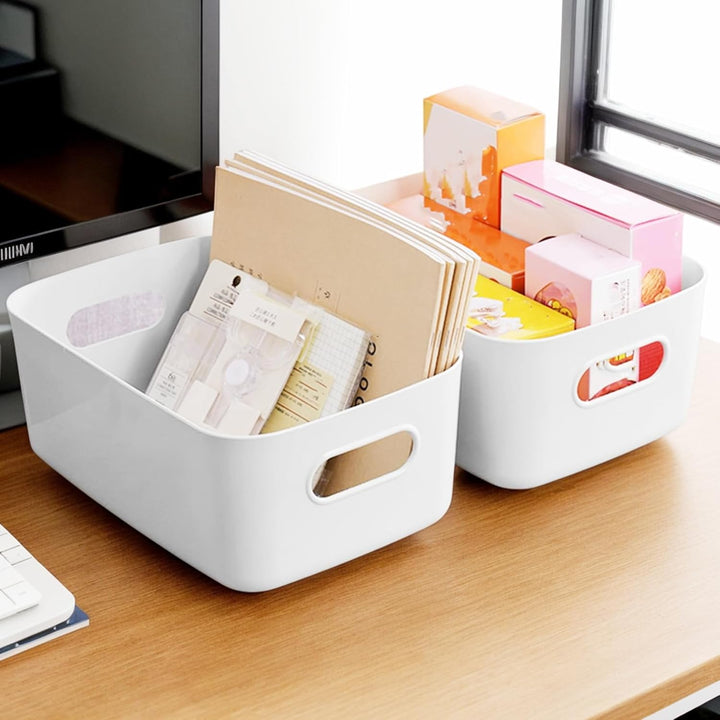 12 Stück Aufbewahrungsbox,Aufbewahrungskorb Kunststoff,Aufbewahrungsboxen storage boxes mit Griff fü