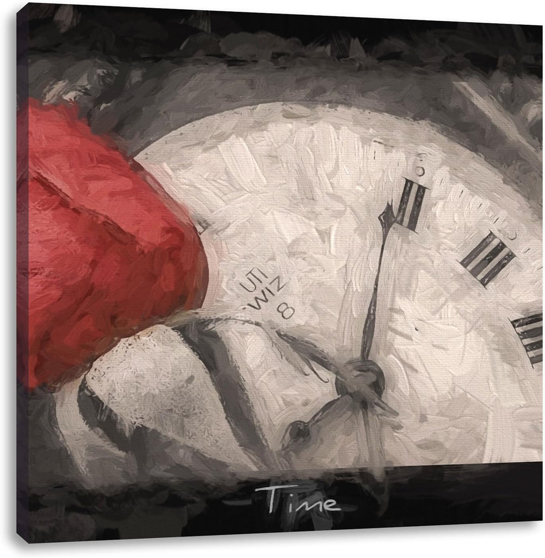 Pixxprint Rote Rose, Format: 70x70 auf Leinwand, XXL riesige Bilder fertig gerahmt mit Keilrahmen, K