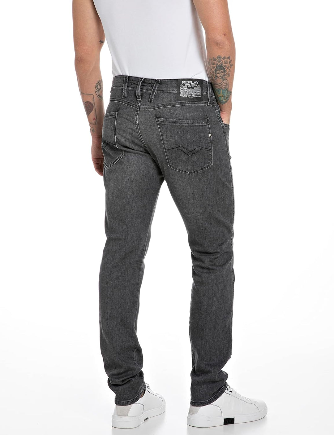 Replay Herren M914 Anbass Jeans 31W / 34L Medium Grey 096, 31W / 34L Medium Grey 096