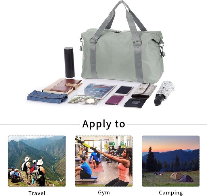 HAWEE Reisetasche Herren Gross Weekender Sporttasche Damen Wasserdicht Gym Bag Leichte Handgepäck Ta