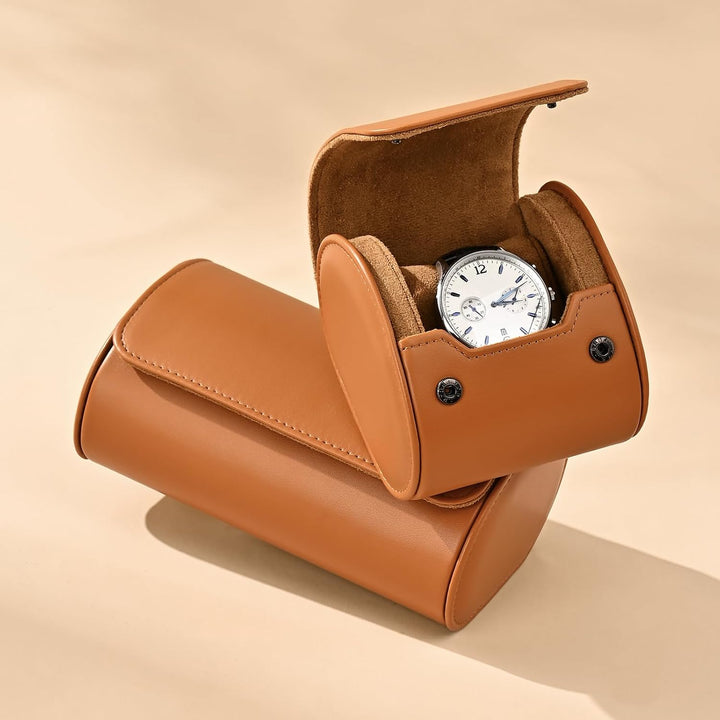 Oirlv Luxus PU Leder 3 Schlitze Uhrenrolle Uhrenbox Für Geschenkbox Weihnachten Jubiläum Geburtstag(