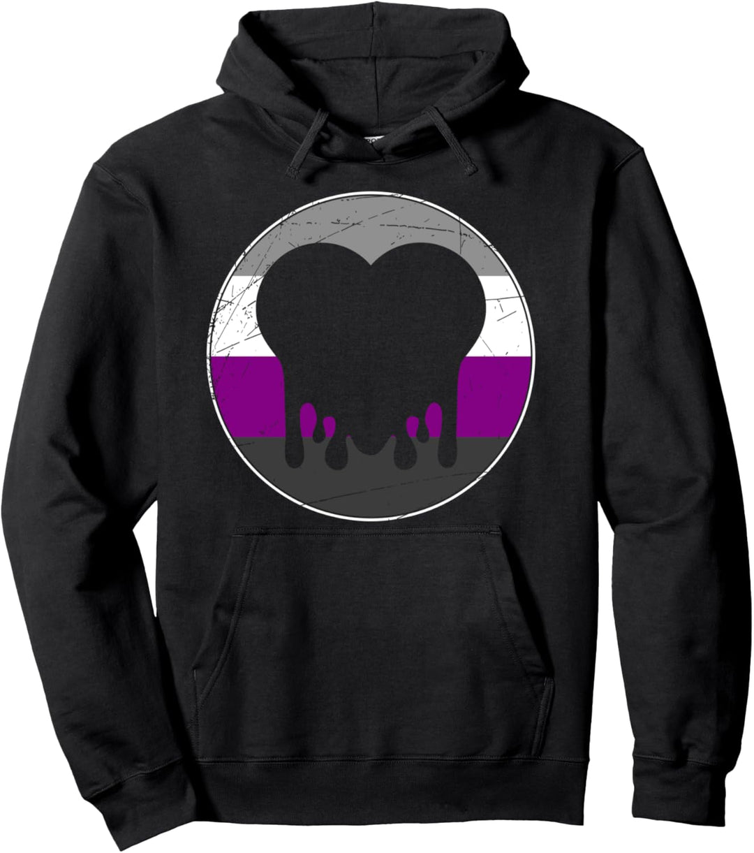 Ace Flagge Herz LGBTQIA Gay Pride Queer Geschenk Asexuell Pullover Hoodie