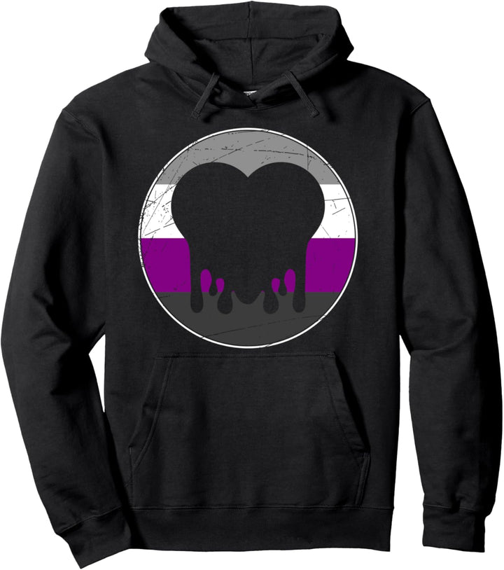 Ace Flagge Herz LGBTQIA Gay Pride Queer Geschenk Asexuell Pullover Hoodie