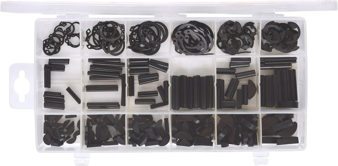 KS Tools 970.0520 Sortiment Spannstift/Seegering/Federkeile/E-Sicherungsring, 295-tlg.