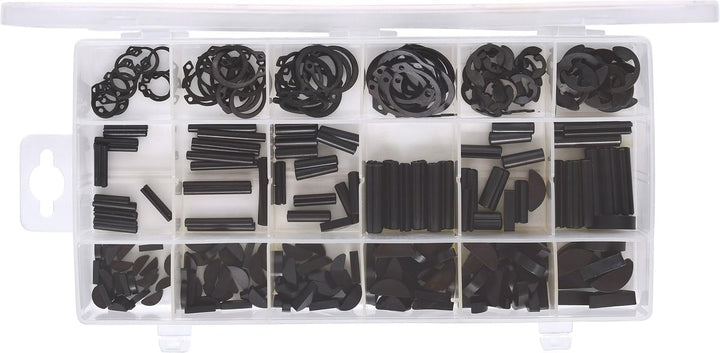 KS Tools 970.0520 Sortiment Spannstift/Seegering/Federkeile/E-Sicherungsring, 295-tlg.