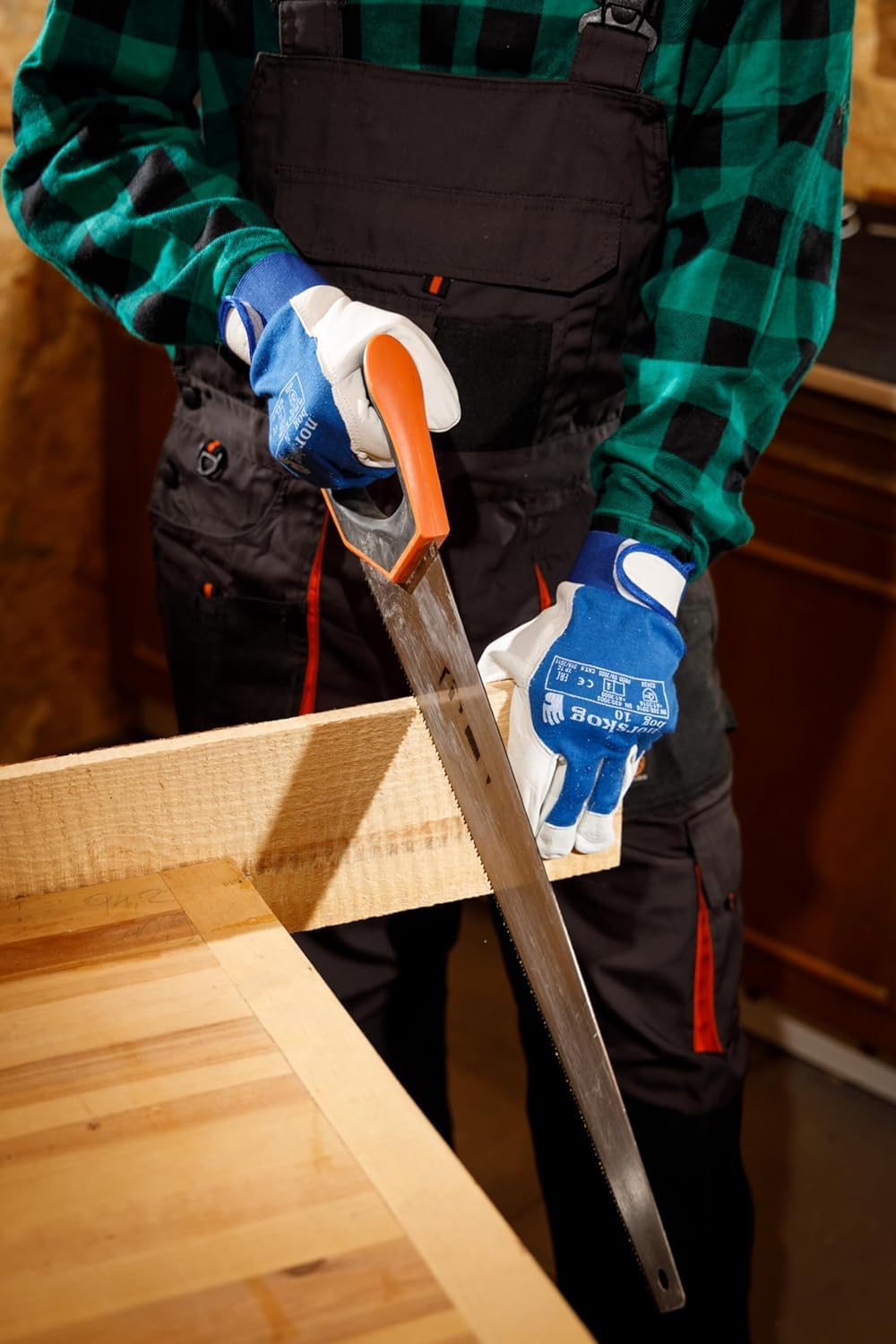 norskog BOG - 6 Paar - Leder Handschuhe Arbeitshandschuhe Ziegenleder; für LKW-Fahrer, Lagerhaus, Ga