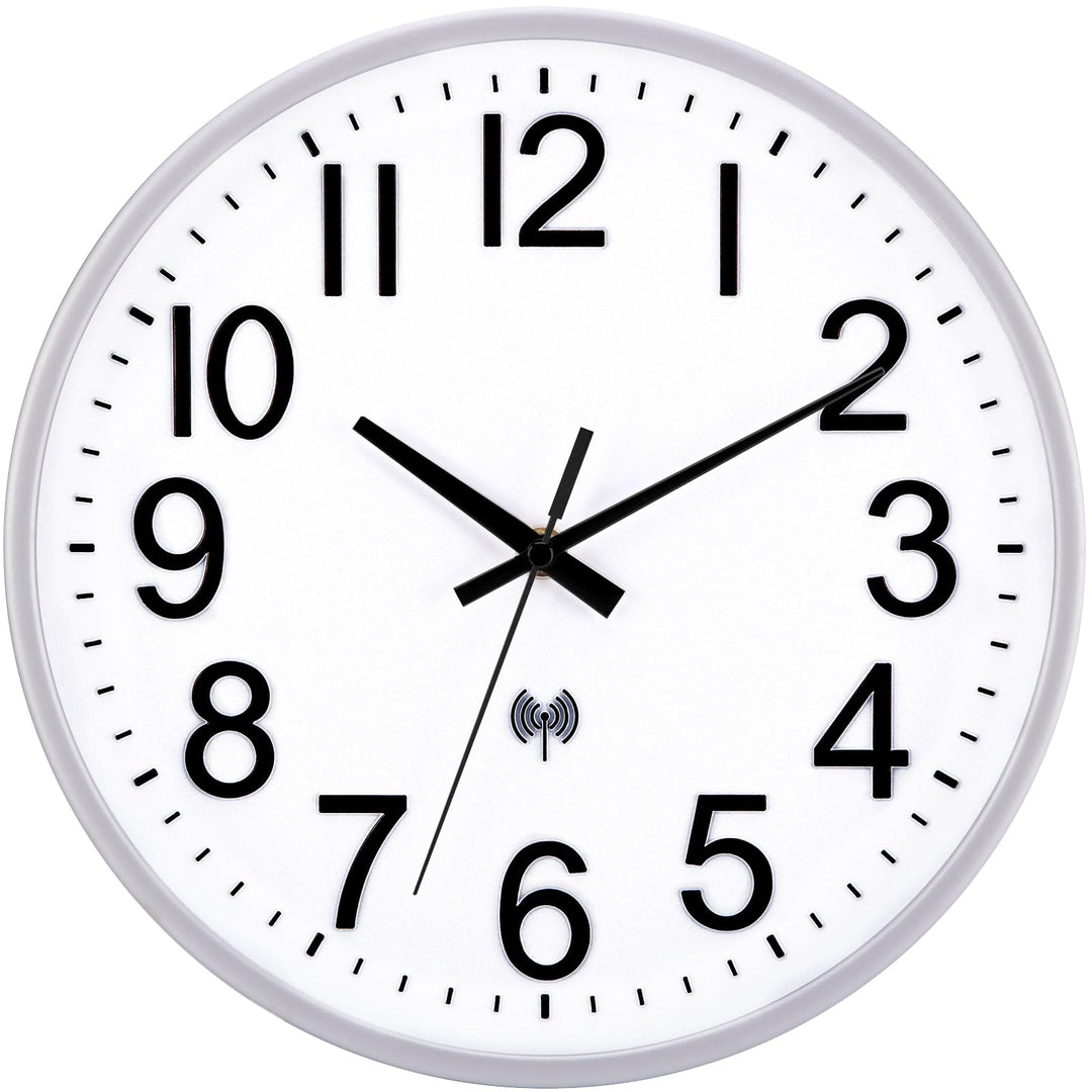 VIVILINEN Funkuhr Lautlos Wanduhr Ohne Tickgeräusche Funkwanduhr Geräuschlos Wanduhr Nicht Tickend H