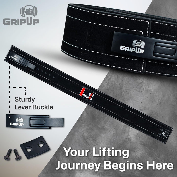 Gewichthebergürtel mit Lever Buckle – Professioneller Kraftsport Gürtel für schweres Heben, Powerlif
