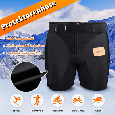 BenKen Skiing Protective Padded Shorts Hosen Frauen Männer 3D-Schutz Hip Butt Guard Pad Atmungsaktiv