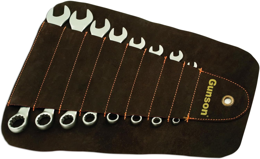 Gunson 77124 Whitworth-Gabel-Ringschlüssel, Ringmaulschlüssel-Set, 8-teilig