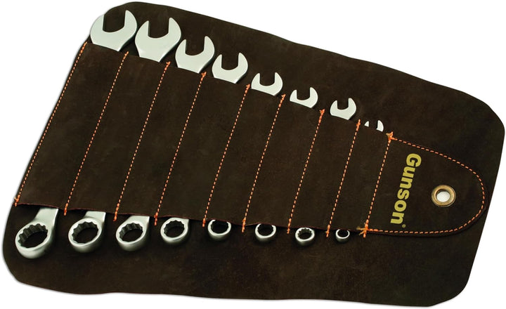 Gunson 77124 Whitworth-Gabel-Ringschlüssel, Ringmaulschlüssel-Set, 8-teilig