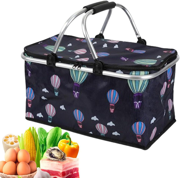 Korb für Picknick, Strandpicknickkorb | 30L tragbarer Outdoor-Picknickkorb,Oxford-Stoff-Picknicktasc