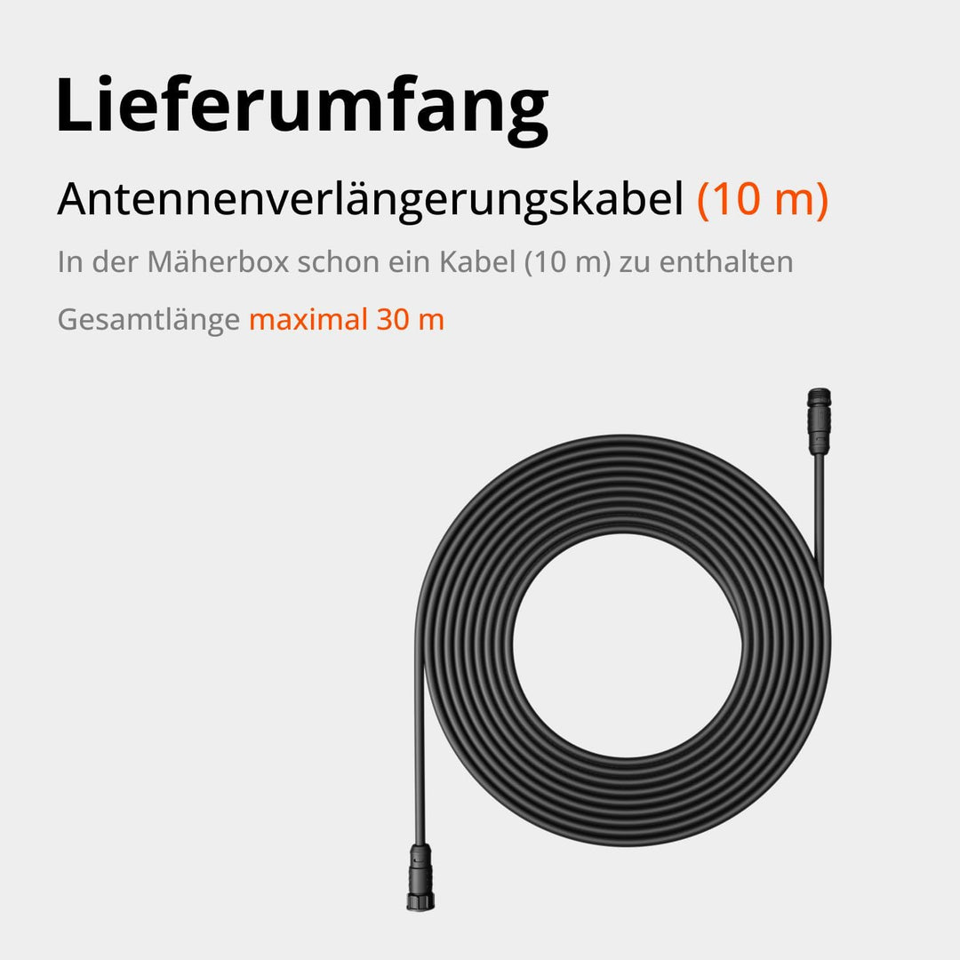 Segway Navimow Antennenverlängerungskabel (10 m), Zubehör für Mähroboter Navimow i105E, i108E, i205