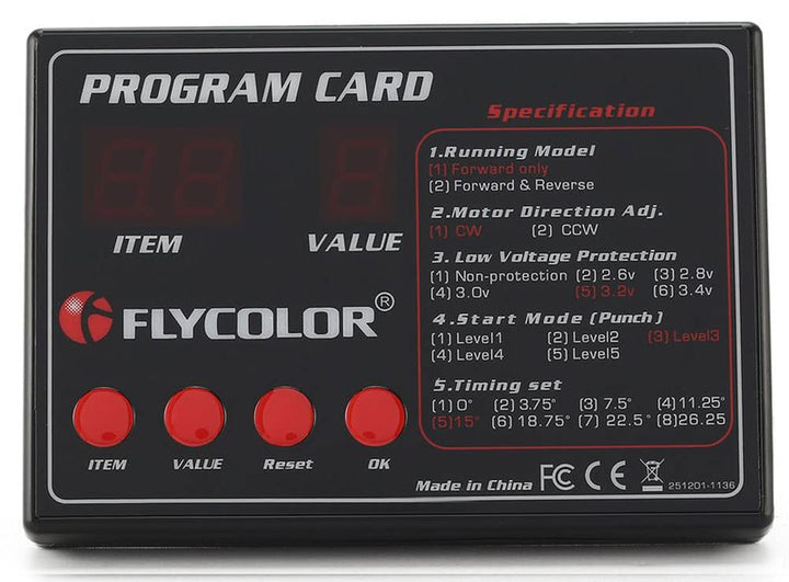 FlyMonster Programmierungskarte für ferngesteuerte RC-Boote Schiff ESC Elektronischer Geschwindigkei