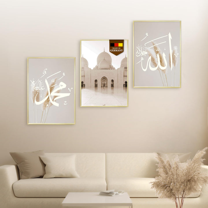 HAVA Artwork Abu Dhabi Poster Set, Islamische Poster, Islamische Bilder, Islamische Dekoration, Isla