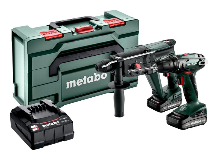 metabo Akku-Combo Set 2.3.2-18 V - Bohrschrauber BS 18, Kombihammer KH 18 LTX 24 - Inkl. 2 x Akkupac