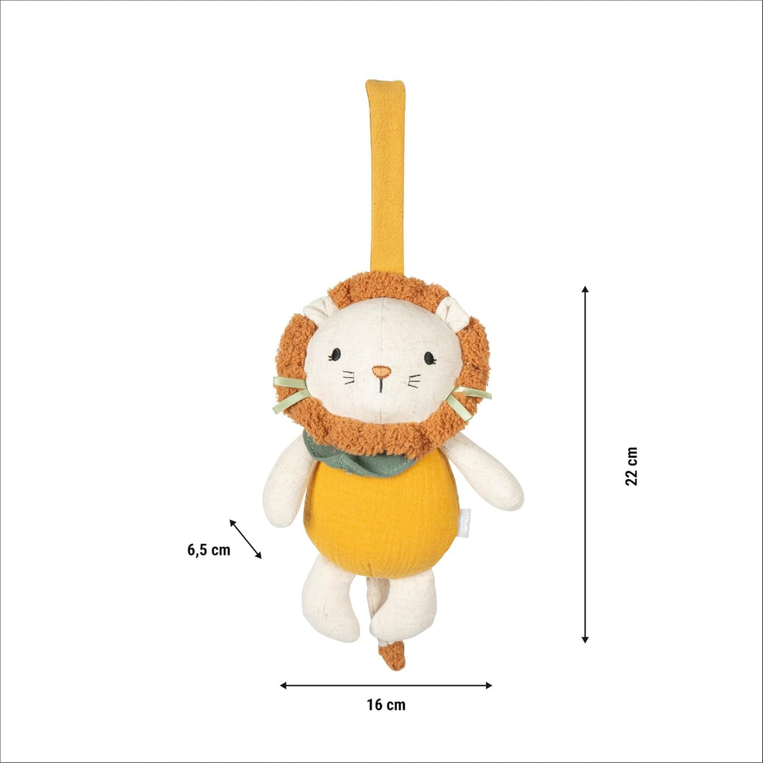 small Foot Babyspielzeug Spieluhr aus Stoff „Little Lion“, mit Aufhängeschlaufe und Melodie, verwend