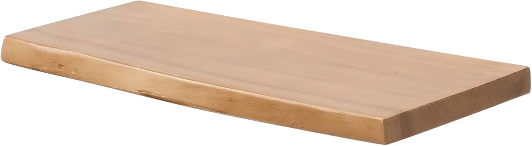 SAM Wandregal Amanda, Akazienholz massiv, eichefarben &amp; lackiert, Holzregal/Steckboard mit Baumkante