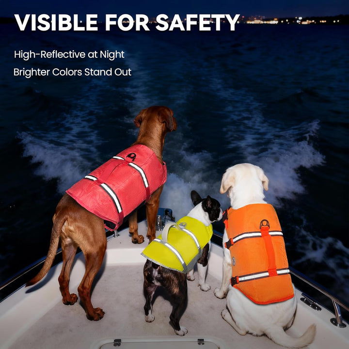 VIVAGLORY Rip Stop Schwimmweste Hund, Hundeschwimmweste, Schwimmhilfe & Auftrieb, Rettungsweste Hund