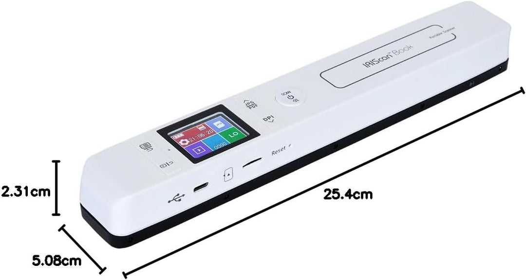 IRIScan Book 7 : handScanner | Dokumentenscanner A4 | Scannen auf Word, PDF, XLS | SD-Karte | Scanne