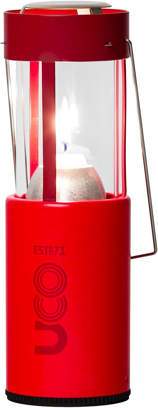 UCO Kerzenlaterne aus Aluminium, pulverbeschichtet, Vulkan, 6,5 Zoll, Lange Brenndauer, Winddicht, V