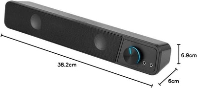 Speedlink BRIO Stereo Soundbar – Computer-Soundbar, exzellente Audioqualität, 12 Watt, 2x 3,5mm-Klin