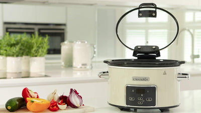Crock-Pot Digital-Schongarer Slow Cooker mit Scharnierdeckel | einstellbare Garzeit | 3,5 Liter (3-4