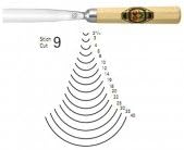 KIRSCHEN Werkzeuge 3109008 | Bildhauerbeitel mit Weissbuchenheft Stich 9-8mm, 8mm