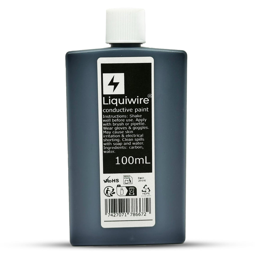 Leitfähige Farbe 100-ml - Wasserbasierte Carbonbeschichtung für Gitarrenabschirmung, PCB & Fernbedie