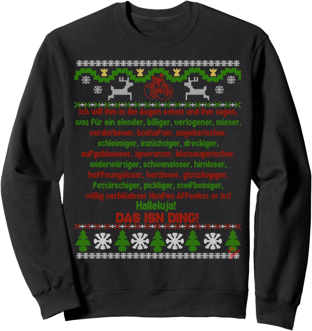 Clark Ausraster ugly christmas lustiges Sprüche Weihnachten Sweatshirt