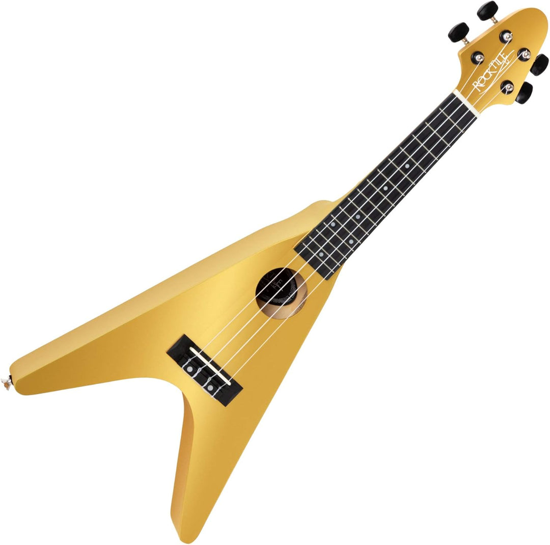 Rocktile FV-04 GD Ukulele - Sopran-Ukulele im Heavy-Design - Mensur: 343 mm - Gesamtlänge: 60,5 cm -