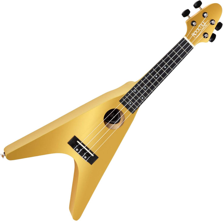 Rocktile FV-04 GD Ukulele - Sopran-Ukulele im Heavy-Design - Mensur: 343 mm - Gesamtlänge: 60,5 cm -