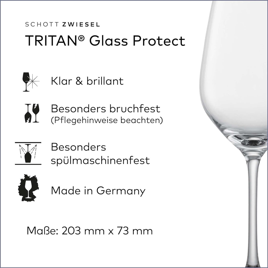 SCHOTT ZWIESEL Weissweinglas Viña (6er-Set), zeitlose Weingläser für Weisswein, spülmaschinenfeste T