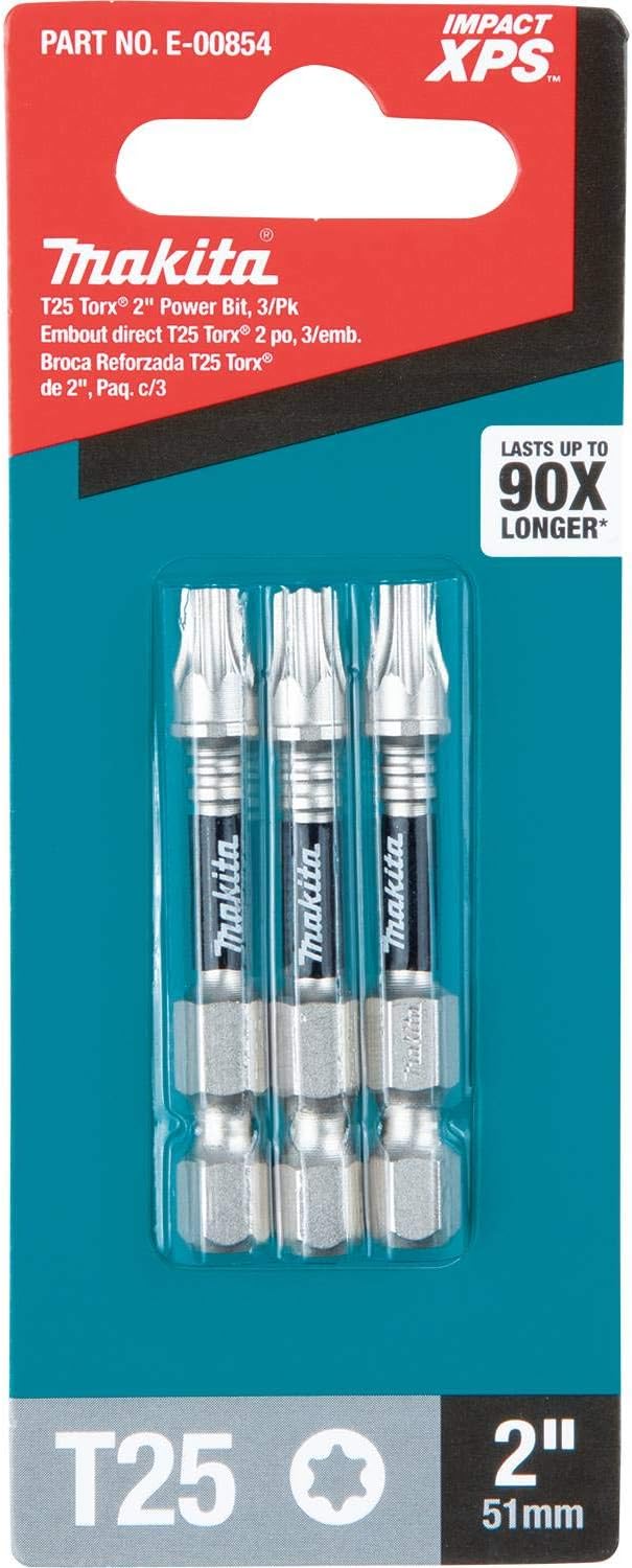 Makita E-00854 Impact XPS T25 Torx 5,1 cm Power-Bit, 3 Stück 3/pk T25, 3/pk T25