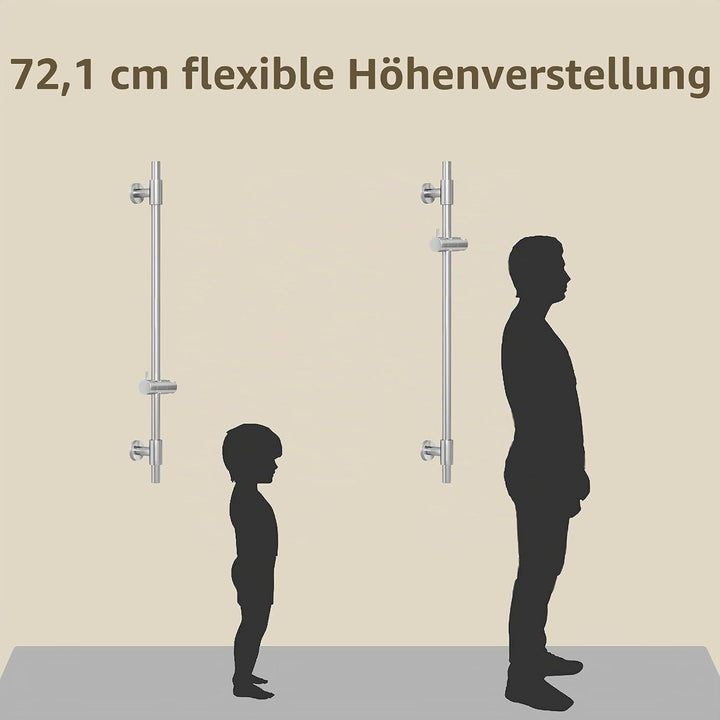 KES Duschstange Brausestange Edelstahl SUS 304 Wandstange Dusche Duschkopfhalterung Duschhalterung S