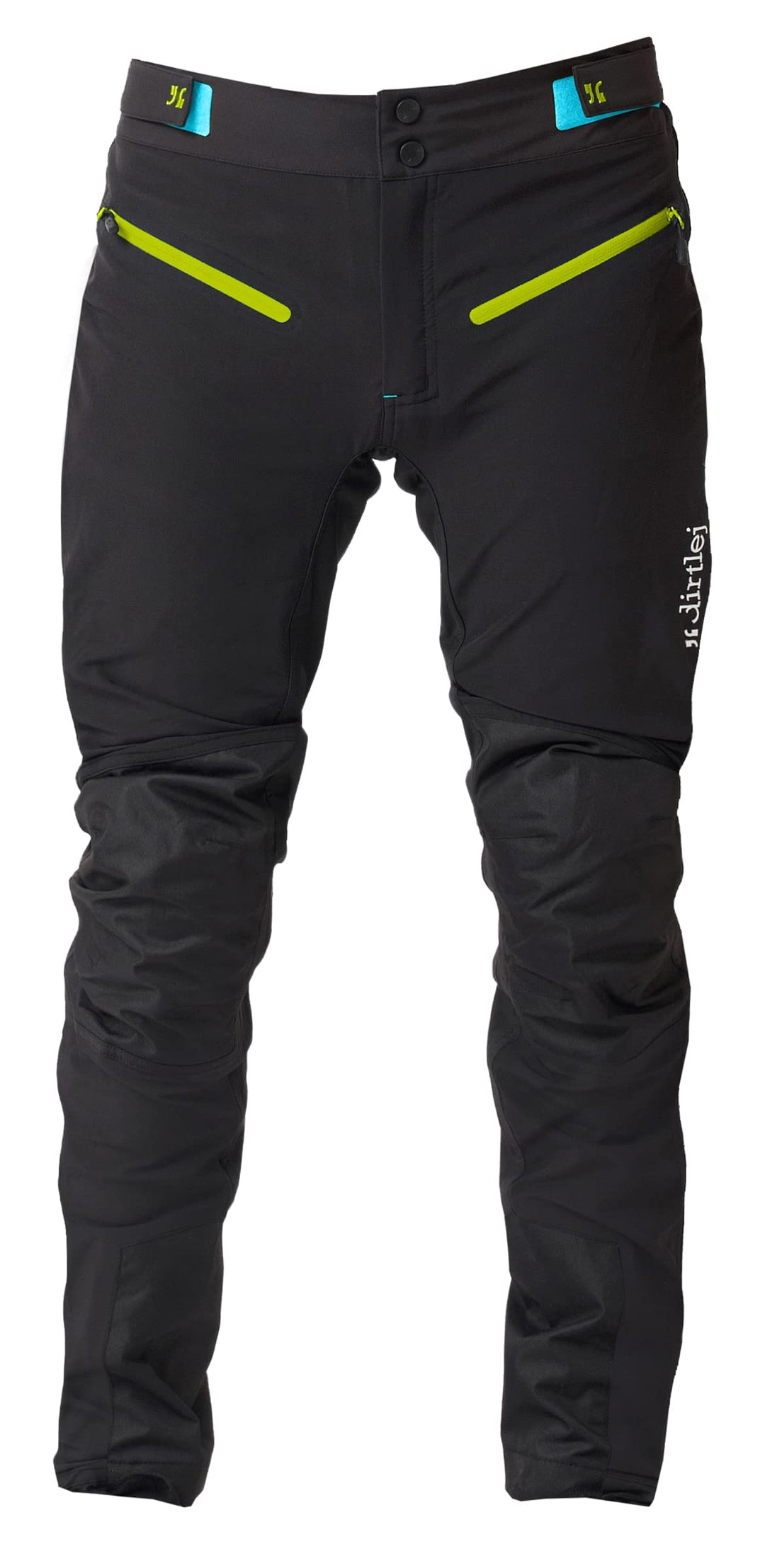 dirtlej trailscout Waterproof Long Black/Lime, MTB Fahrradhose lang Unisex XS Black / Lime, XS Black