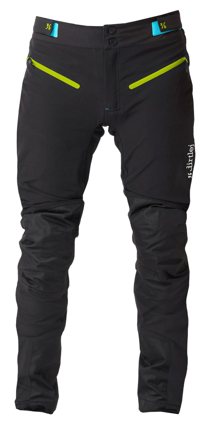 dirtlej trailscout Waterproof Long Black/Lime, MTB Fahrradhose lang Unisex XS Black / Lime, XS Black