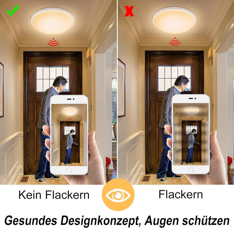 ACXIN LED Deckenleuchte mit Bewegungsmelder, LED Sensorleuchte, Moderne Induktionslicht, Wandlampe F