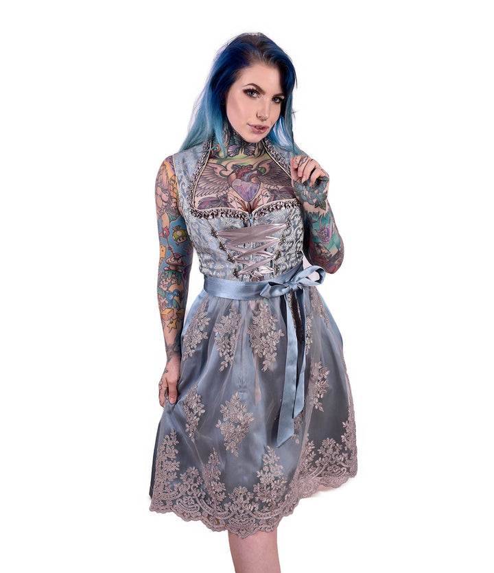 Alte Liebe Trachtenkleid 2tlg. Damen Dirndl Kleid mit Spitzenschürze Gr. 34,36,38,40,42,44,46 34 Pet