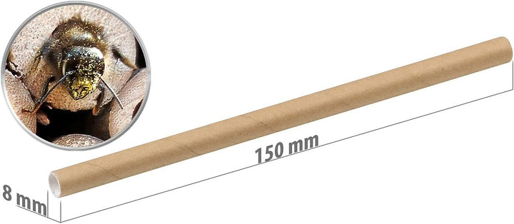 Exbuster Nisthilfen: 400er-Set Ersatz-Nisthülsen für Wildbienen, aus Pappe, Ø 8 mm (Papphülsen, Bien