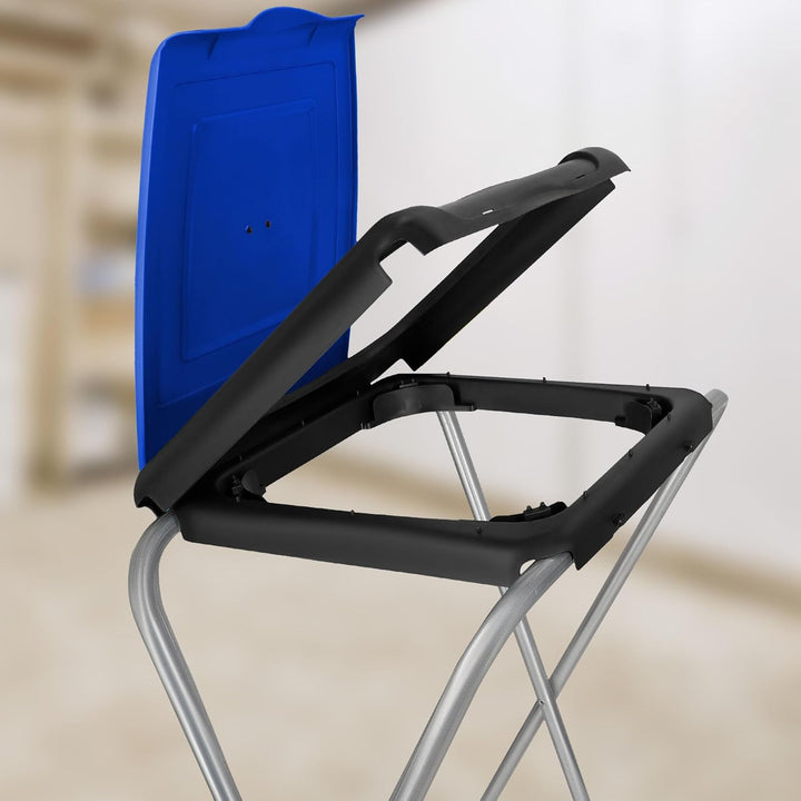 KOTARBAU® Müllsackständer 1 Fach Müllbehälter 33 x 45 x 85 cm Blau Sack Ständer Metall Plastikmüllst