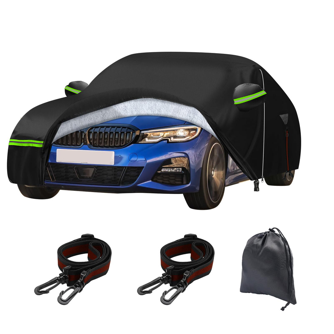 wasserdichte Autoabdeckung für BMW 3er 2019-2025, 6 Schichten Outdoor Allwetter Vollgarage Sonne Reg