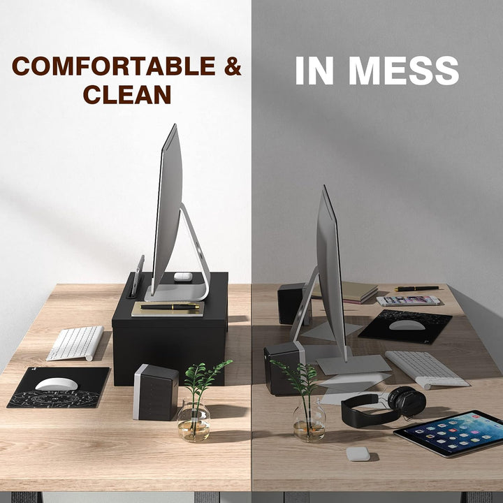 Rfiver Monitorständer Monitor Stand Bildschirmerhöhung - Holz Unterbau Bildschirm Laptop Ständer Tis